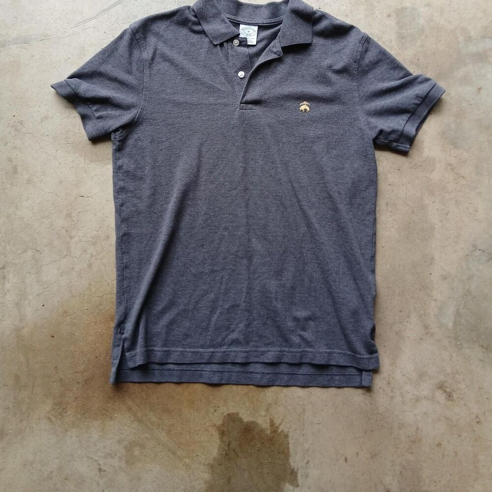 Brooks-brothers Men's Grey and Navy Polo-shirts